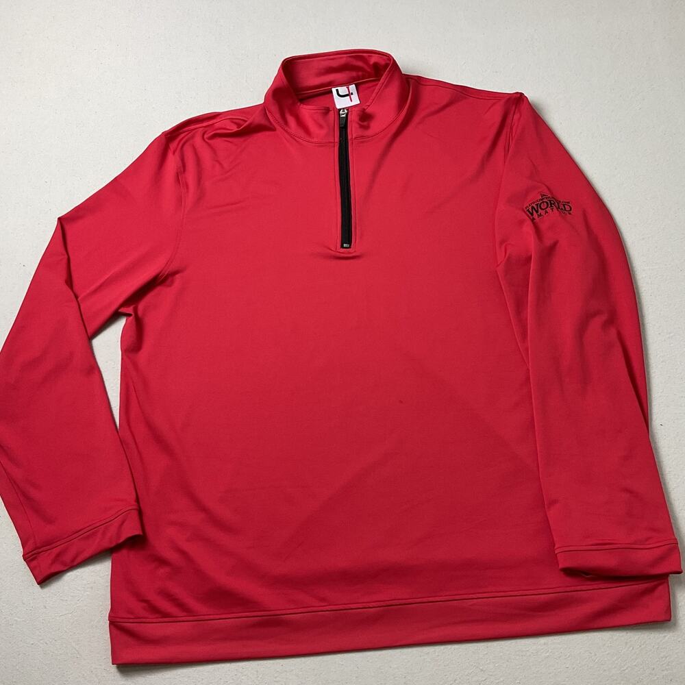 Short Par 4 Red Myrtle Beach World Amateur Quarter Zip Pull Over Mens XL